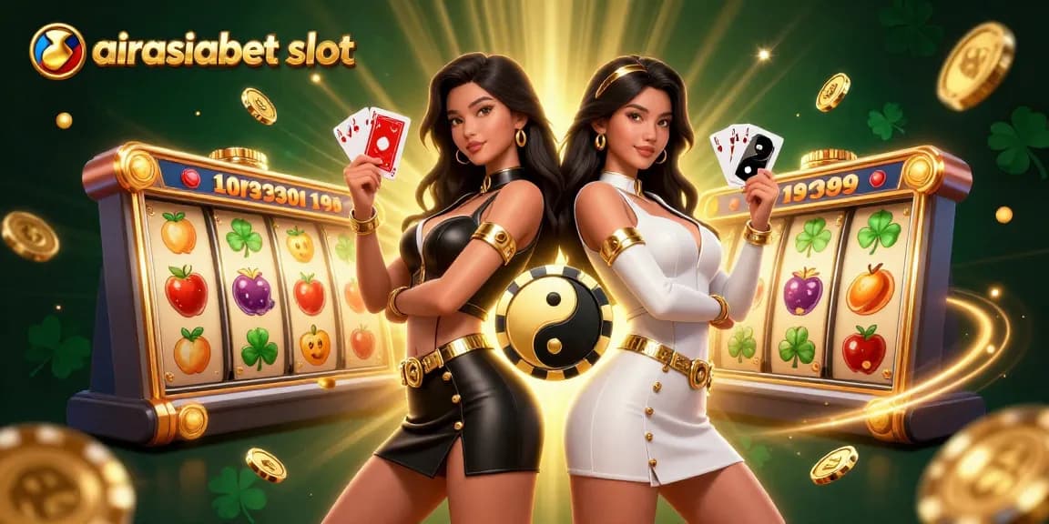 Win big with airasiabet slot while enjoying a visually stunning casino experience featuring twin casino card players.