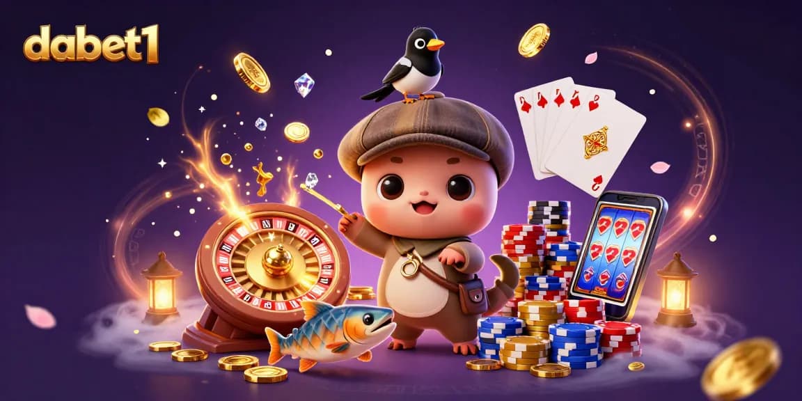 Spin the reels with dabet1 in a whimsical scene featuring Nessie and gold coins.