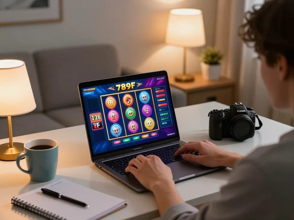 Engaging gameplay experience at 789F casino games displayed on laptop screen.