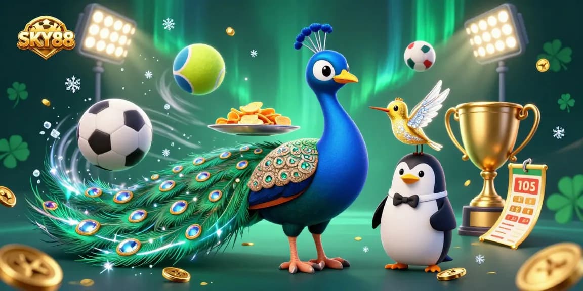 Sky88 showcases thrilling sports betting with an exciting 3D illustration of iconic characters