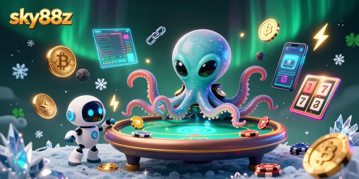 Engage with sky88z at an interstellar poker table in a vivid 3D casino adventure.