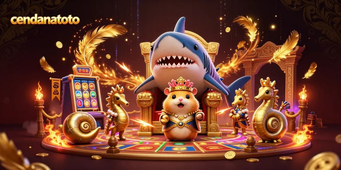 Spin the reels in cendanatoto as the golden hamster king rules a vibrant casino arena!