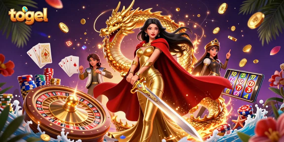 Engage in exciting togel gameplay with vibrant colors and dynamic casino elements.