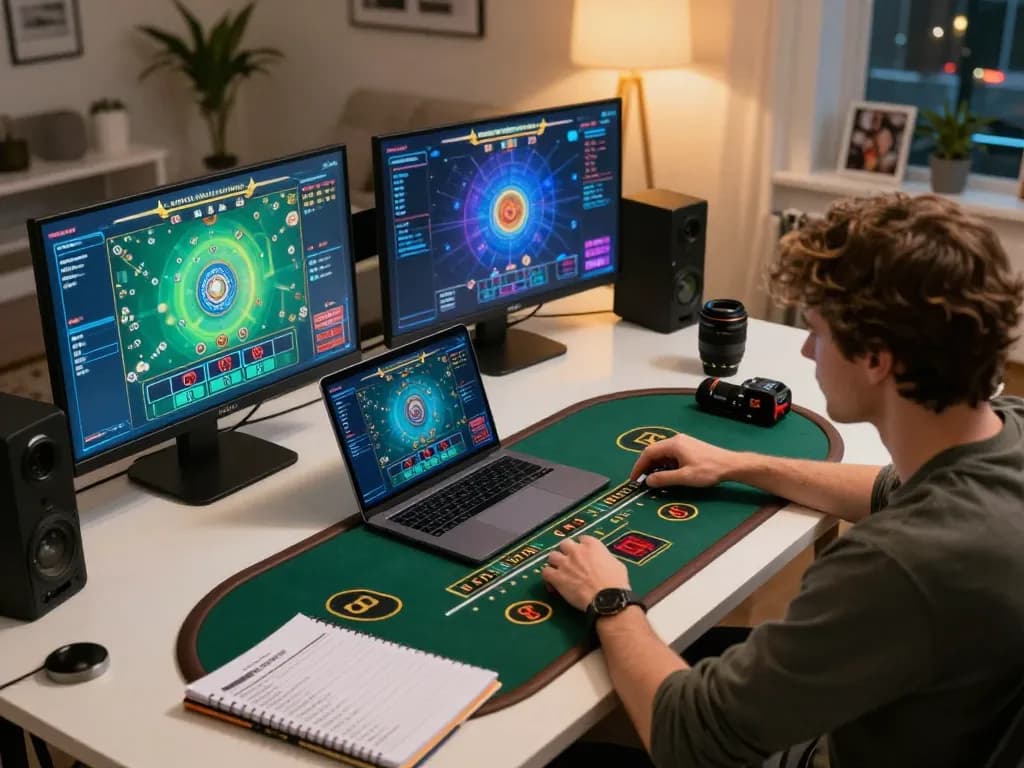 Nego77 live dealer blackjack session with strategic player engagement at home.