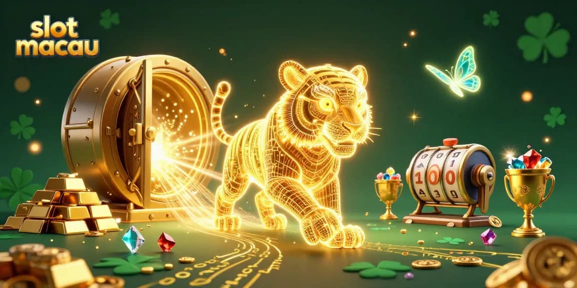 Experience high-stakes excitement with slot macau in a vibrant casino scene filled with gold and jewels.