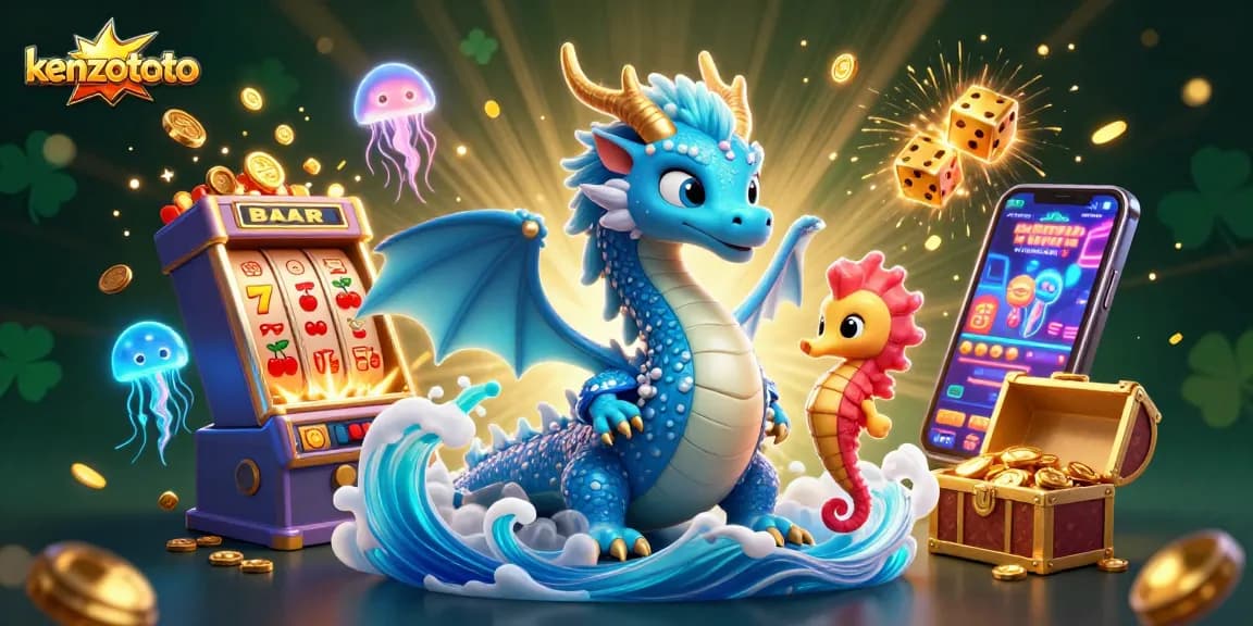 Experience the excitement of kenzototo with vibrant 3D gaming scenes and dynamic casino elements.