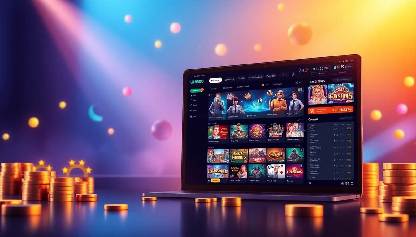 Online gambling experience showcasing diverse games at uu88 com with a luxurious, user-friendly interface.