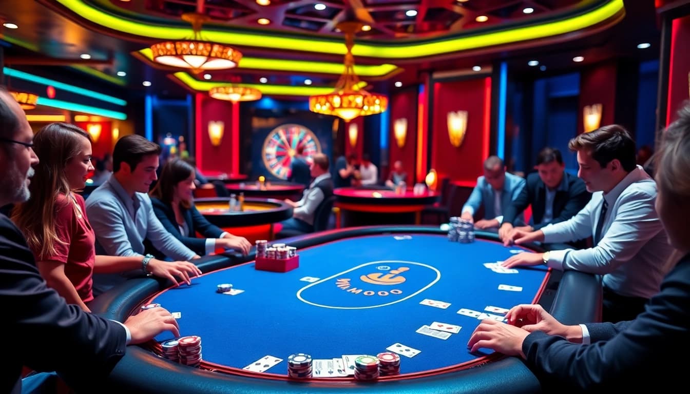 Experience thrilling moments at MMOO casino with interactive poker games and vibrant atmosphere.