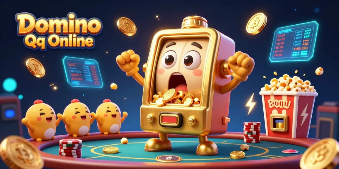 Win big at Domino Qq Online with thrilling jackpots overflowing from a golden slot machine!