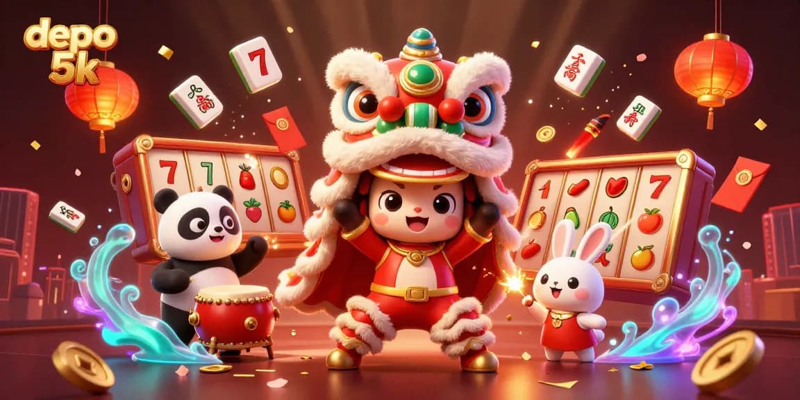 Menangkan slot dengan depo 5k, karakter lucu dan elemen kasino yang meriah menyatu.