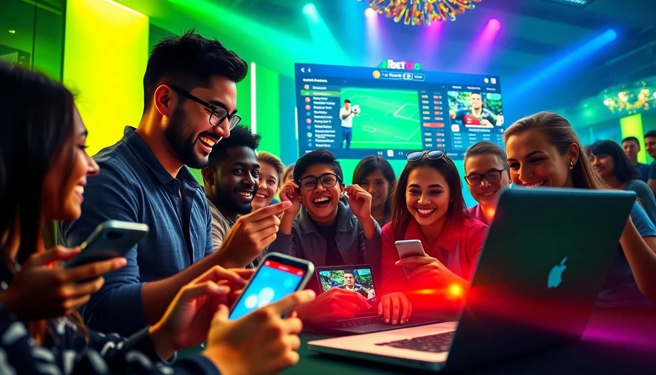 Exciting online gambling at https://f8bet.io/ with players engaged in sports betting.
