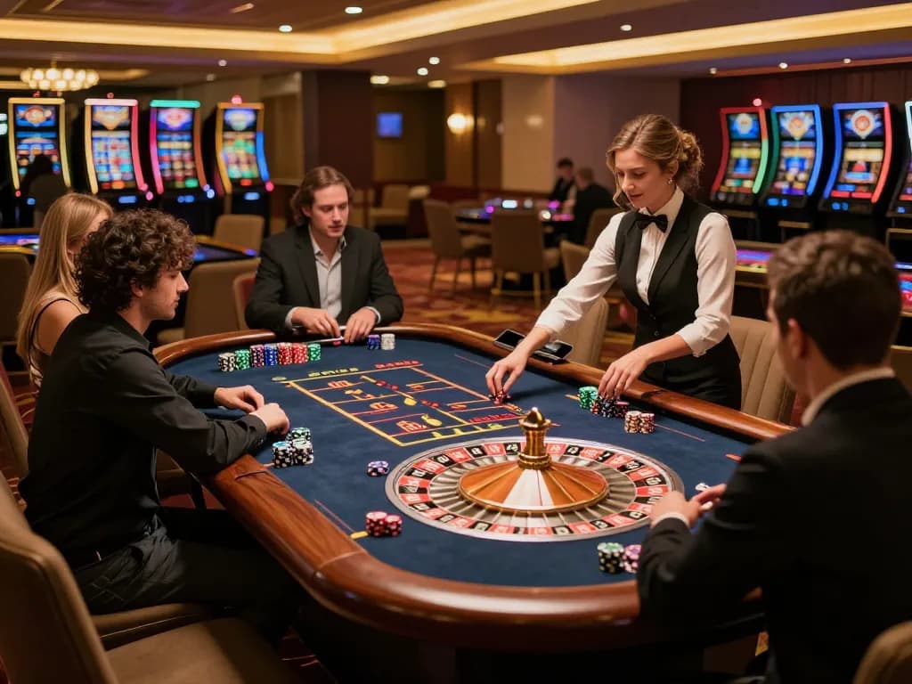 Players experiencing excitement at a roulette table in 789f com casino, showcasing dynamic gameplay
