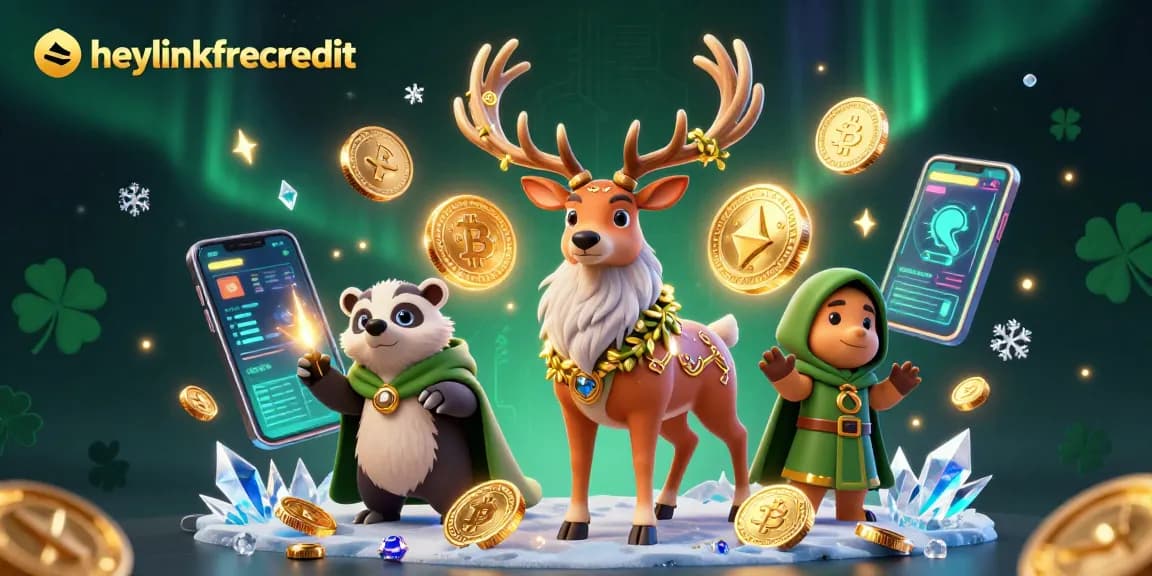 Engage in thrilling gameplay with heylinkfreecredit's vibrant 3D crypto casino scene.