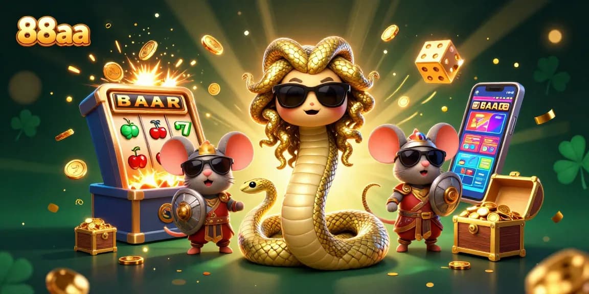 Spin and win at 88aa with golden lucky charms and a vibrant casino atmosphere.