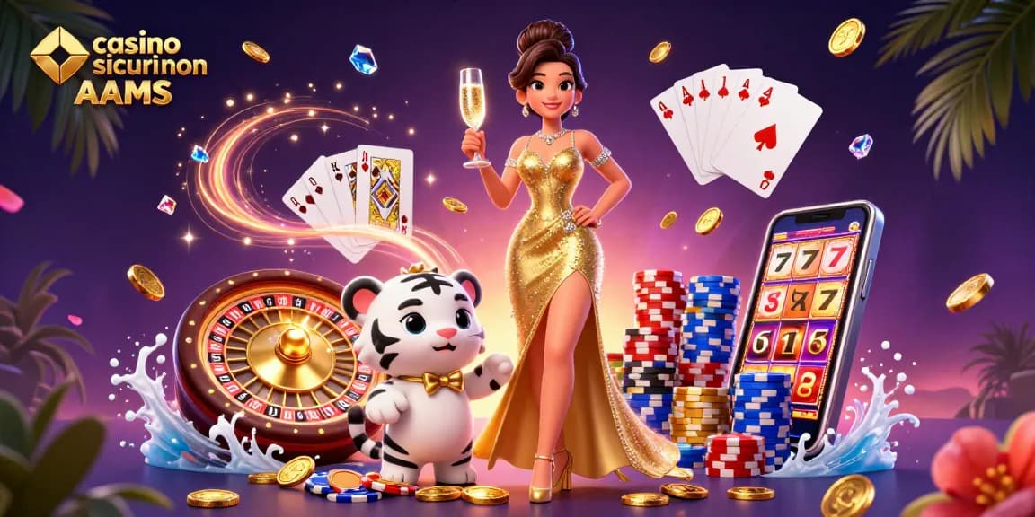 Vivi l'emozione nei casino sicuri non AAMS con visivi glamour, simboli fortunati e vincite scintillanti.