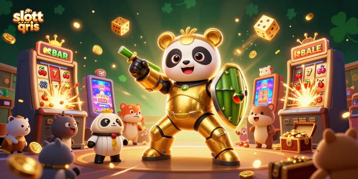Experience slott 777 qris with a vibrant, high-energy 3D casino scene bursting with action.