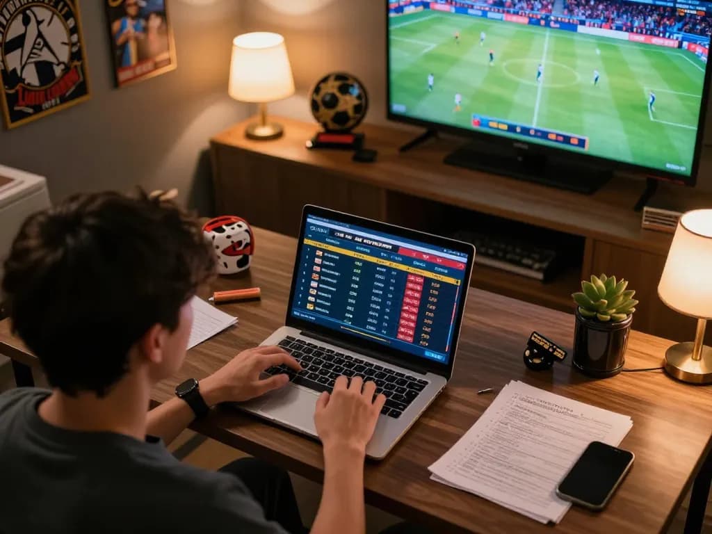 Kèo nhà cái online sports betting setup with live odds interface and gaming notes