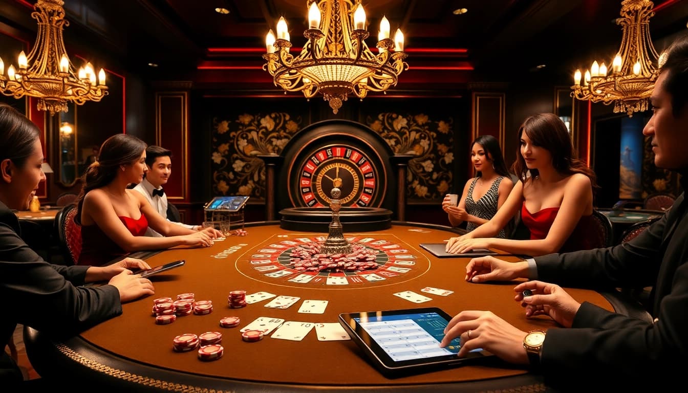 Engage in thrilling gameplay at New 88 casino with vibrant tables, chips, and roulette.