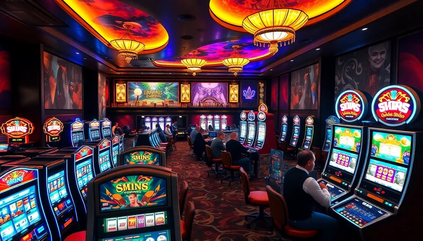 Menampilkan suasana kasino yang penuh warna dengan SLOT365 LINK ALTERNATIF menarik pemain.