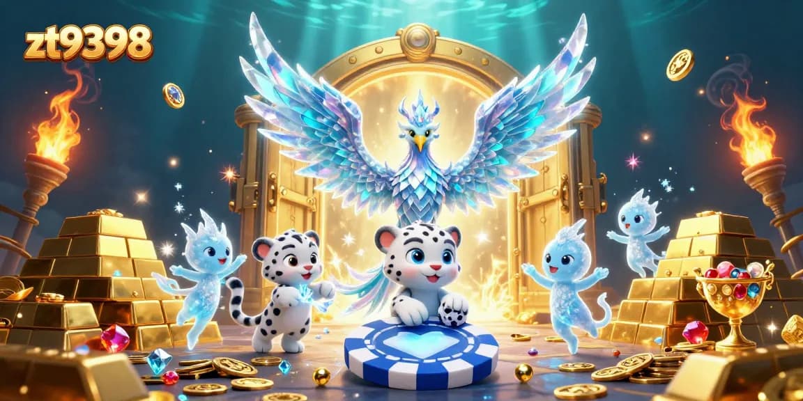 Play thrilling games at zt9398, featuring dynamic characters amidst golden treasures.