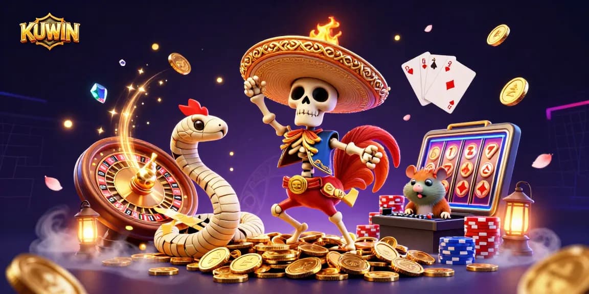 Experience incredible wins at KUWIN with a vibrant scene of lucky charms and casino excitement.