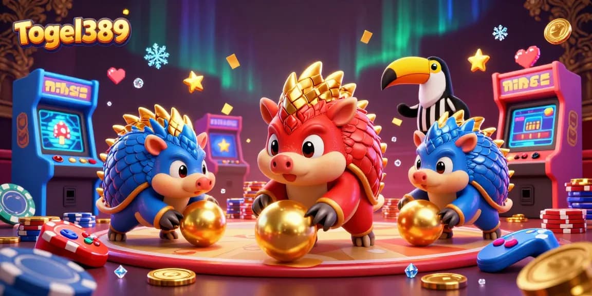 Experience thrilling gameplay with togel389 as pangolins roll into jackpots among colorful casino elements.