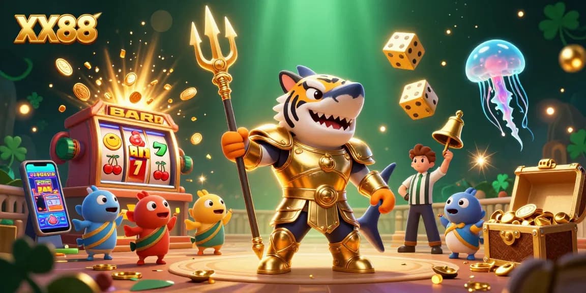 Experience the excitement of XX88 with a thrilling jackpot scene in a vibrant underwater casino