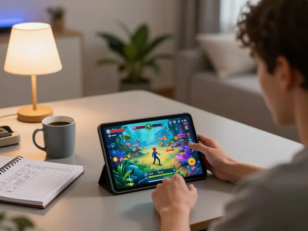 Engaging in fish shooting game on tablet with f8betlv, vibrant graphics and relaxing atmosphere