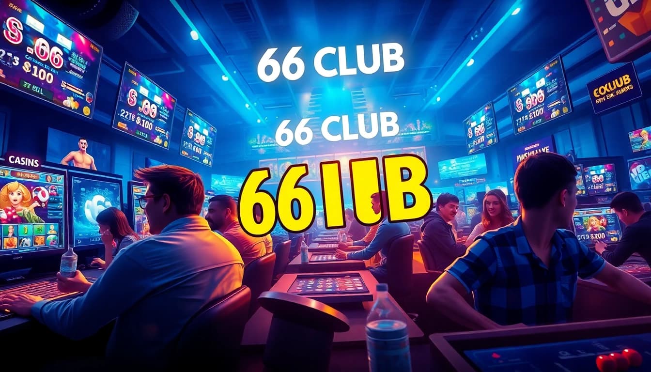 Exciting online gaming experience at 66 club with diverse players engaging in sports betting and casino games.