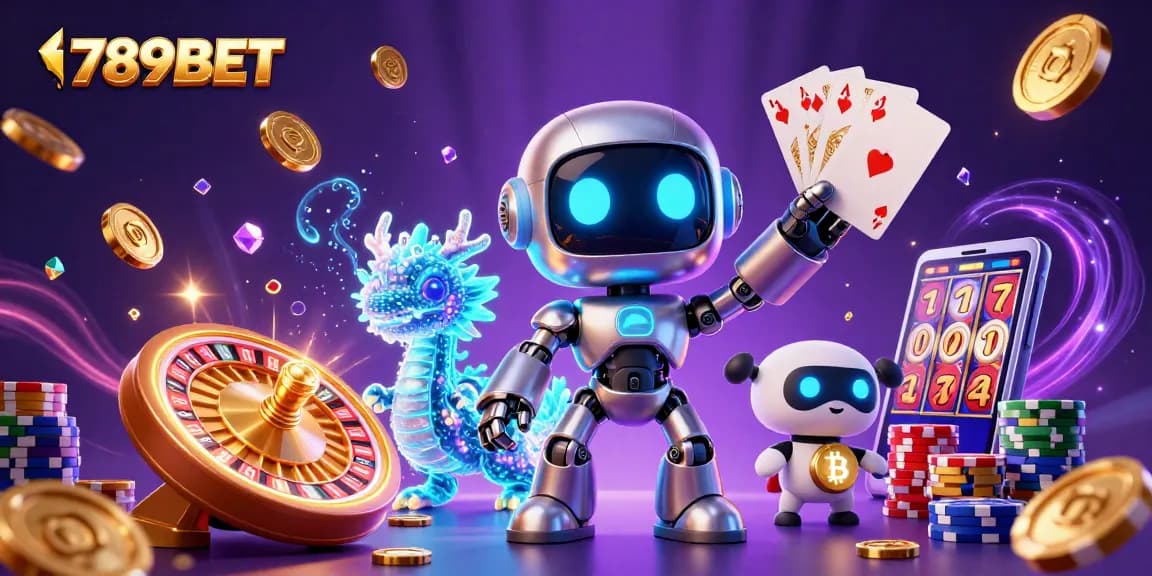 Join the excitement at 789BET, where a vibrant casino scene unfolds with dynamic gaming elements.