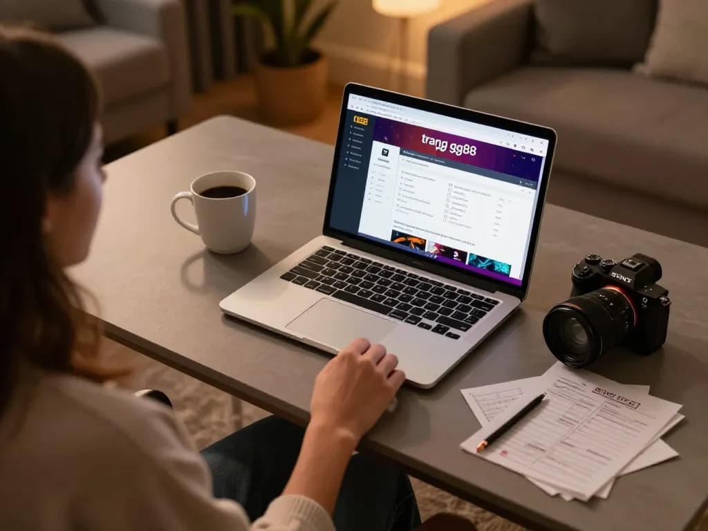 A player engaging with the trang chủ gg88 online casino, emphasizing a comfortable and strategic gaming environment.