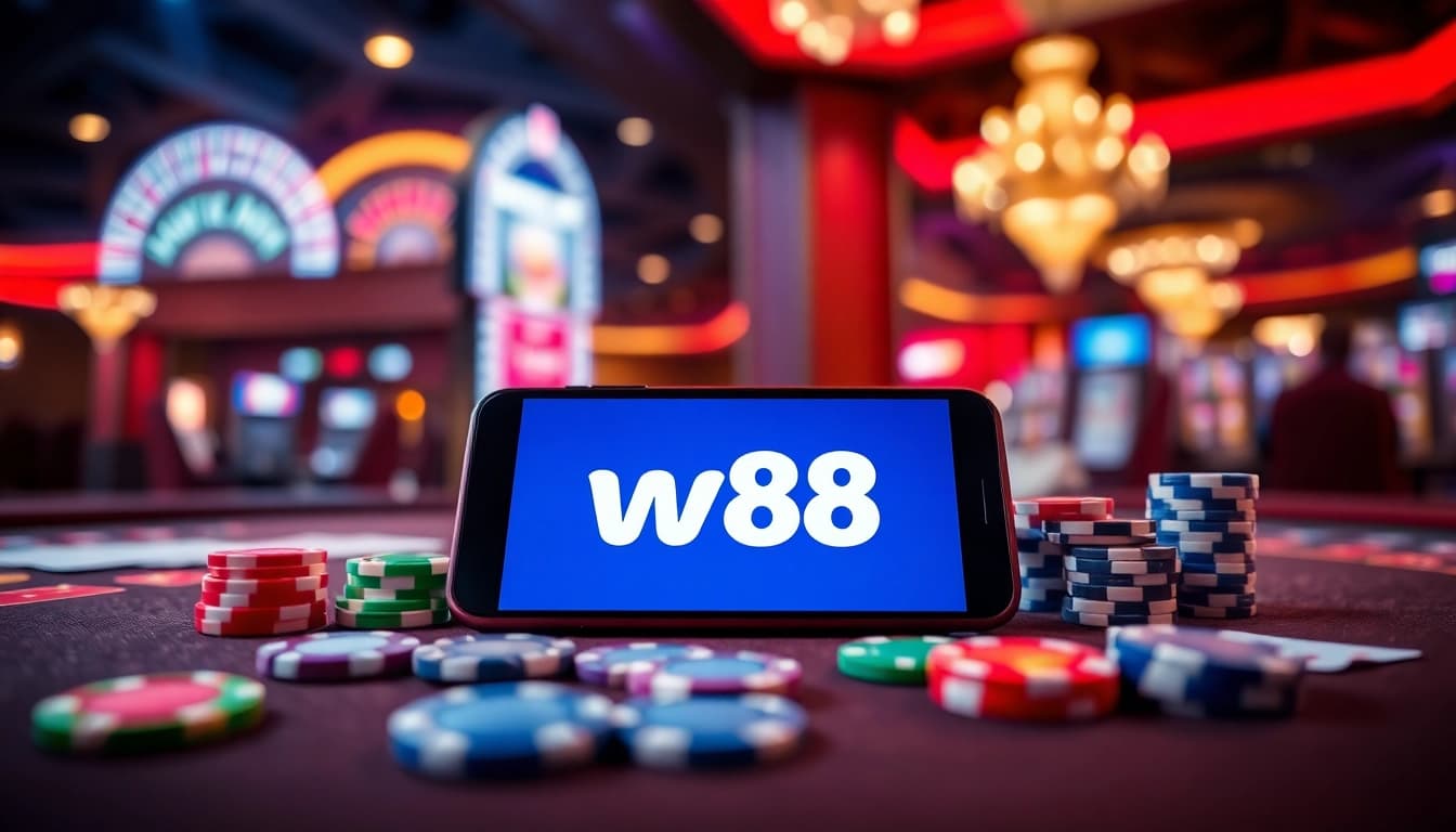 สนุกกับ w88 มือถือ ในบรรยากาศคาสิโนหรูหราพร้อมด้วยชิปและการ์ด