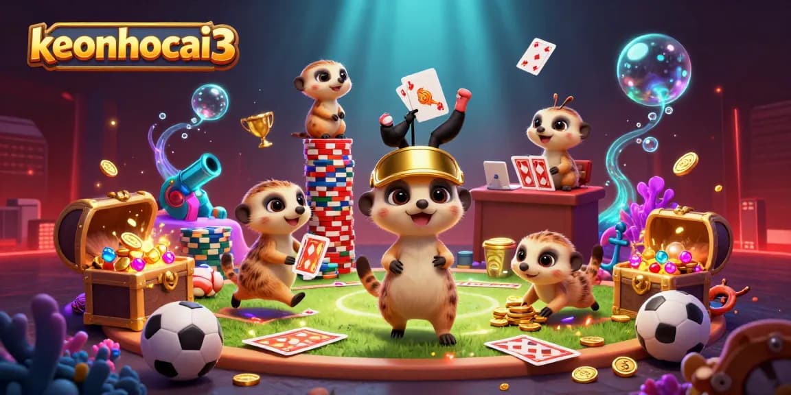 Join the excitement at keonhacai3 with meerkats managing sports betting in a rich underwater casino.