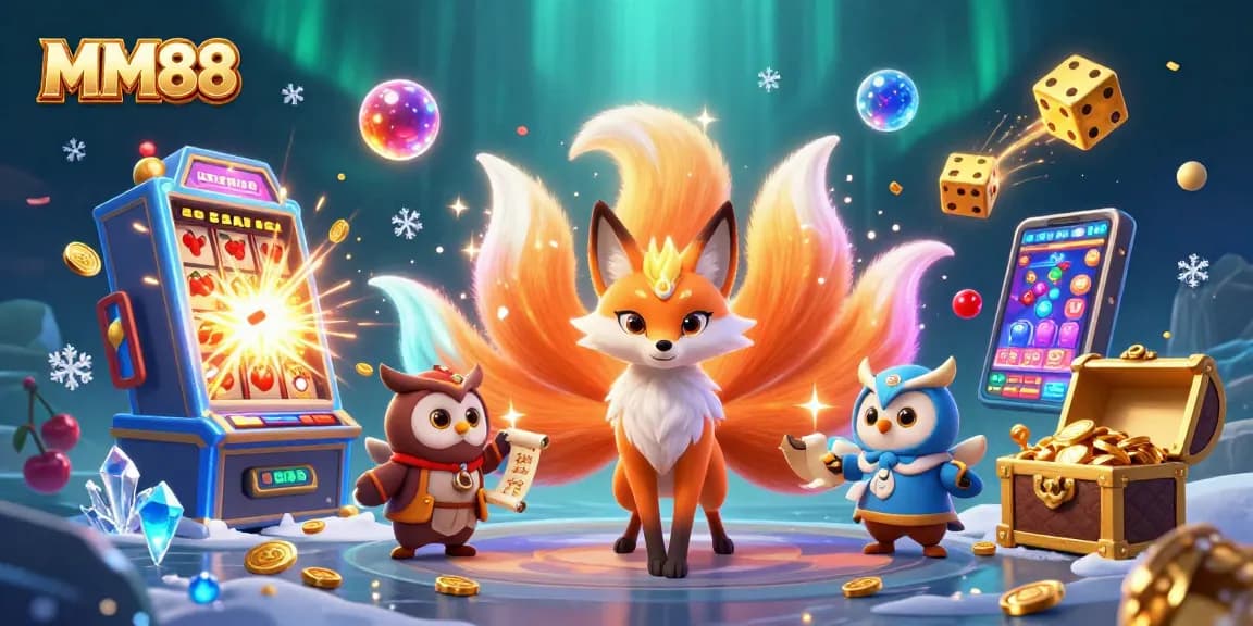 Experience MM88 with colorful 3D casino characters amidst a jackpot explosion and vibrant game elements.