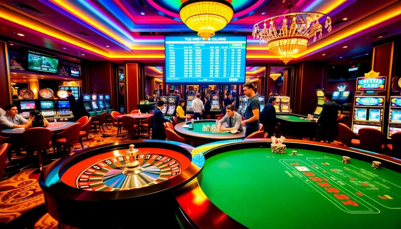 Experience thrilling gameplay at 99ok's luxurious casino with vibrant games and tables.