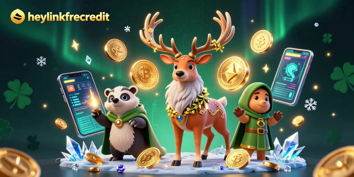 Engage in thrilling gameplay with heylinkfreecredit's vibrant 3D crypto casino scene.