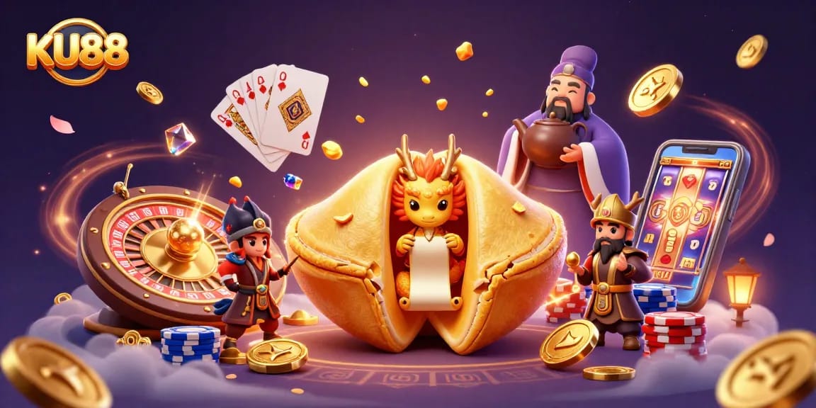 Experience the excitement of KU88 casino with dynamic gameplay, golden coins, and vibrant characters.