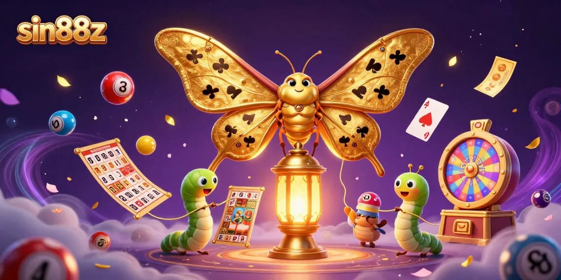 Experience the excitement of sin88z with a colorful 3D illustration of casino scenes filled with vivid elements.