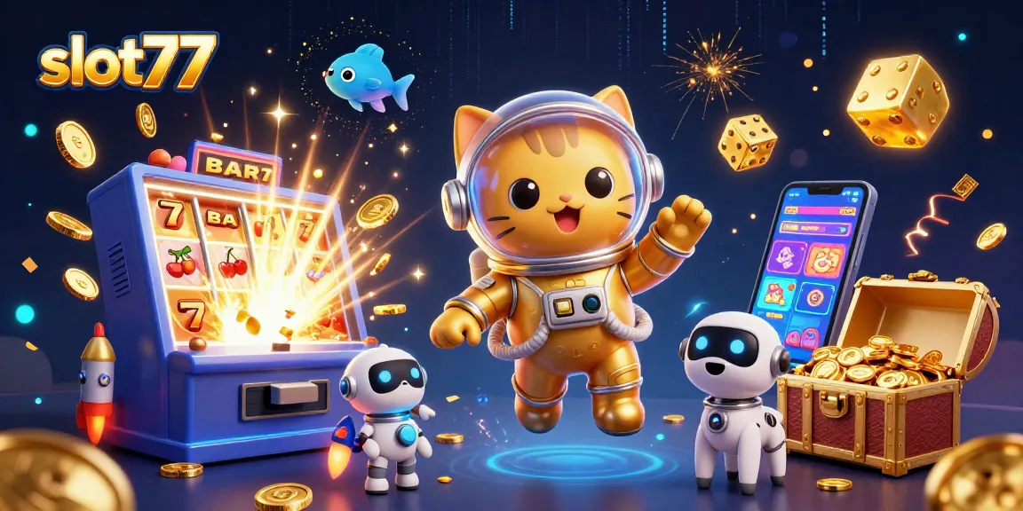 Play slot77 and unwind with a thrilling 3D jackpot experience full of excitement and riches.