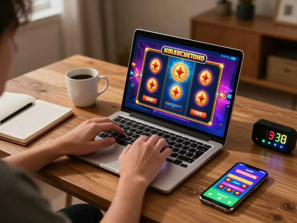 Pengguna terlibat menuntut kredit percuma rm50 sambil menikmati slot dalam talian di rumah.