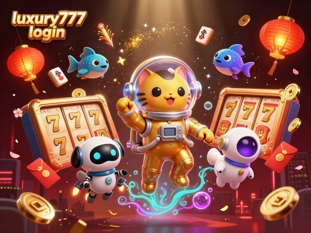 Login luxury777 untuk permainan kasino dengan ilustrasi yang menarik dan penuh warna.