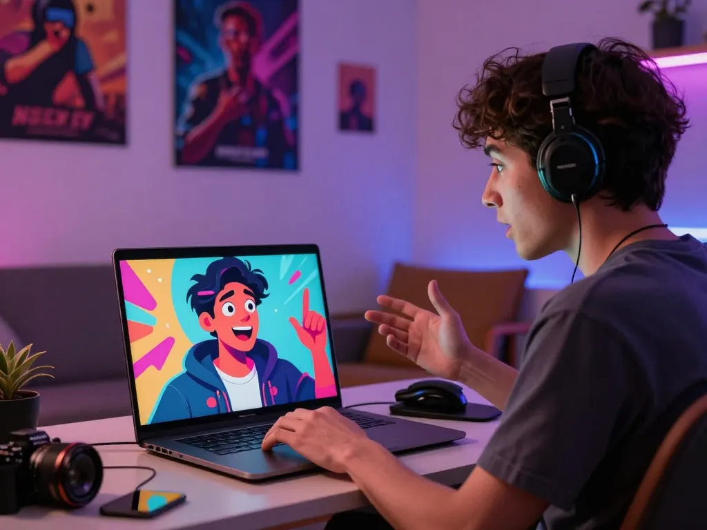 Engaging NSFW AI chat experience with vibrant digital character interaction.