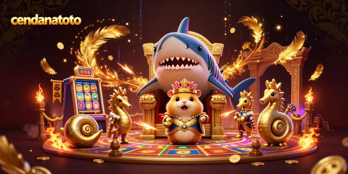 Spin the reels in cendanatoto as the golden hamster king rules a vibrant casino arena!