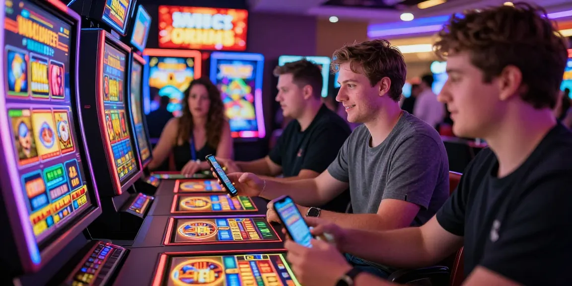 Pengalaman link slot gacor di 337SPORTS, pemain bersemangat menikmati permainan slot online dengan antarmuka berwarna-warni.