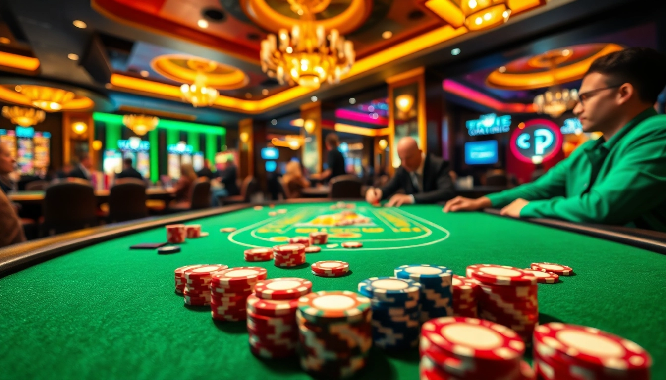bbni4d menyajikan permainan kasino yang mendebarkan dengan meja poker dan pemain yang terlibat.