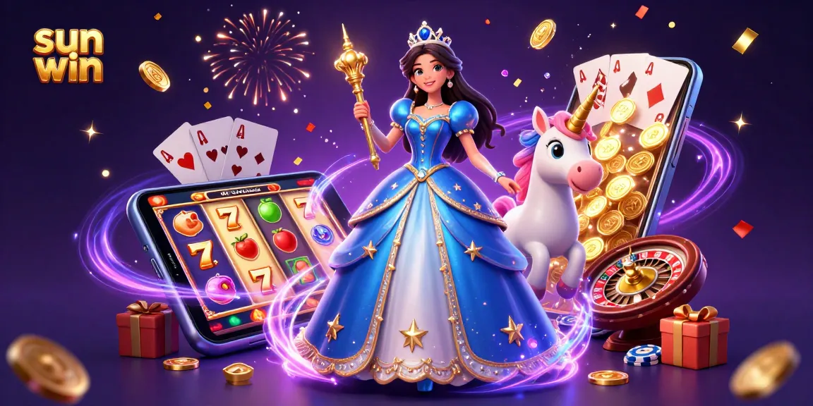 Experience the excitement of sun win with a captivating slot game scene featuring magical elements and festive energy.