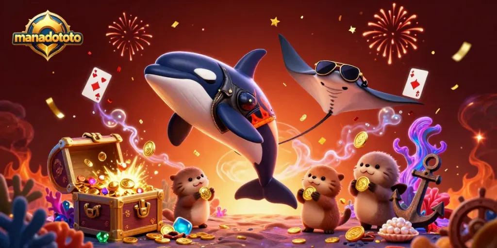 Engage with manadototo's thrilling underwater adventure featuring characters and vibrant casino elements.