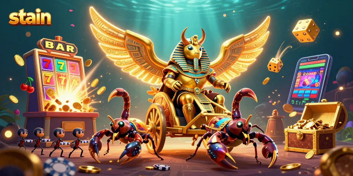 Experience the thrilling stain of winning at the casino with vibrant 3D illustrations of games and characters.