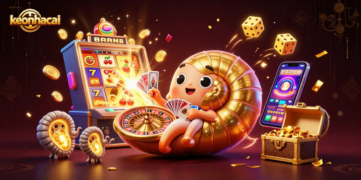 Experience the thrill of winning at keonhacai with a vibrant scene of casino excitement, featuring a unique nautilus roulette wheel.