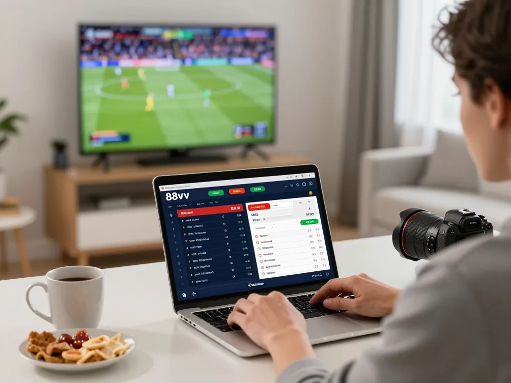 Bet on 88vv with excitement as you enjoy a live sports betting session at home
